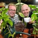 Horticulturist David Pattison and Johnsons Coffee sales director Philip Mills, who worked together on the project